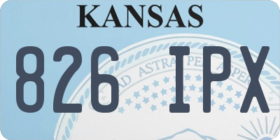 KS license plate 826IPX