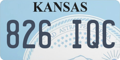 KS license plate 826IQC