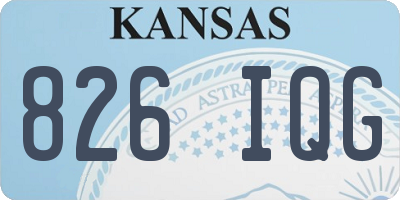 KS license plate 826IQG