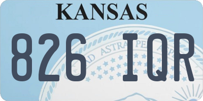 KS license plate 826IQR
