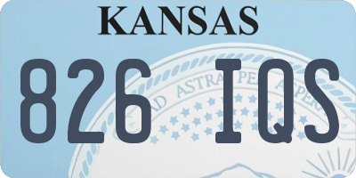 KS license plate 826IQS