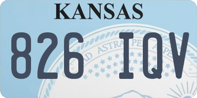 KS license plate 826IQV