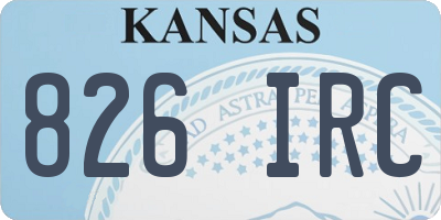 KS license plate 826IRC