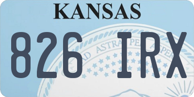 KS license plate 826IRX