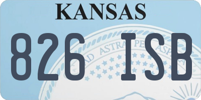 KS license plate 826ISB