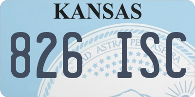 KS license plate 826ISC