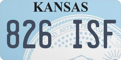 KS license plate 826ISF