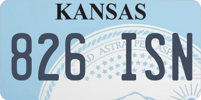 KS license plate 826ISN