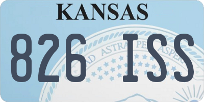 KS license plate 826ISS