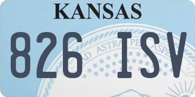 KS license plate 826ISV
