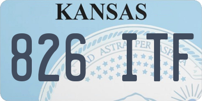 KS license plate 826ITF