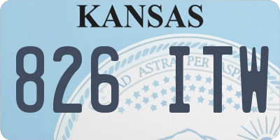 KS license plate 826ITW