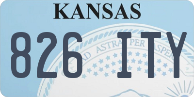KS license plate 826ITY