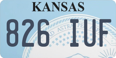 KS license plate 826IUF