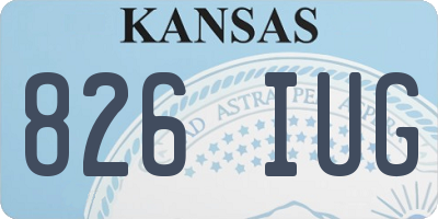 KS license plate 826IUG