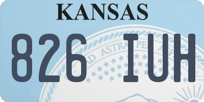 KS license plate 826IUH
