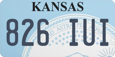 KS license plate 826IUI