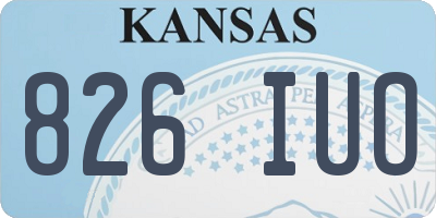 KS license plate 826IUO