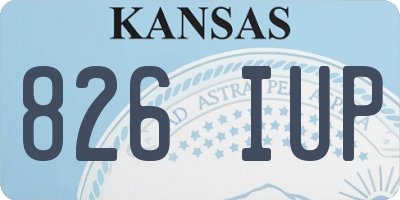 KS license plate 826IUP