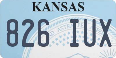 KS license plate 826IUX