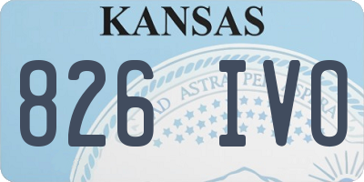 KS license plate 826IVO
