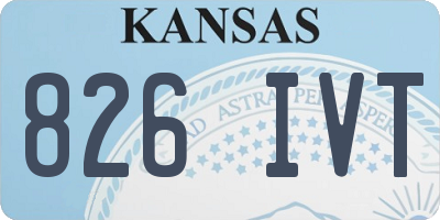 KS license plate 826IVT