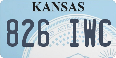 KS license plate 826IWC