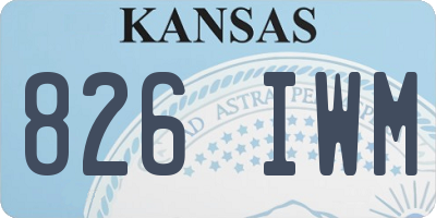 KS license plate 826IWM