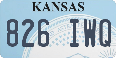 KS license plate 826IWQ