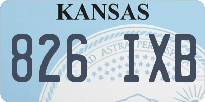 KS license plate 826IXB