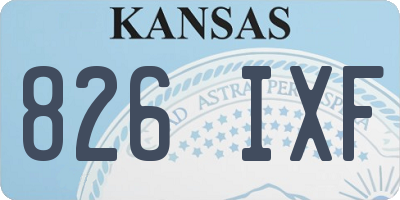 KS license plate 826IXF