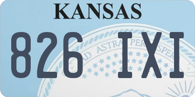 KS license plate 826IXI