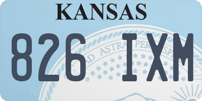 KS license plate 826IXM