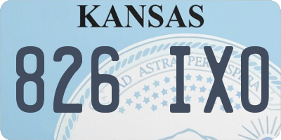 KS license plate 826IXO