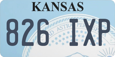KS license plate 826IXP