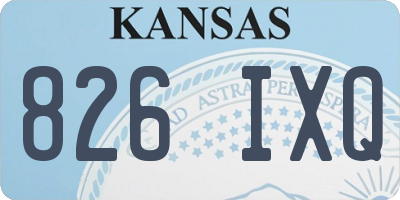 KS license plate 826IXQ