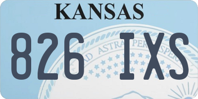 KS license plate 826IXS