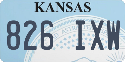KS license plate 826IXW