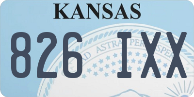 KS license plate 826IXX