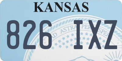 KS license plate 826IXZ