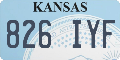 KS license plate 826IYF