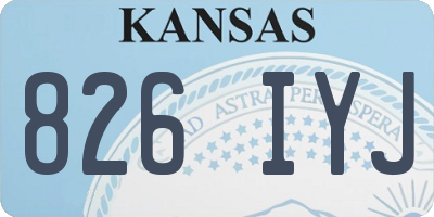 KS license plate 826IYJ