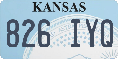 KS license plate 826IYQ