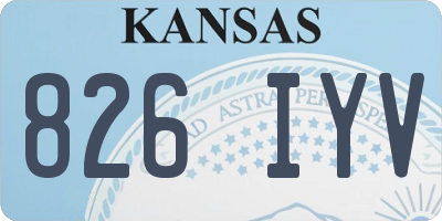 KS license plate 826IYV