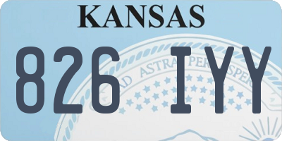 KS license plate 826IYY