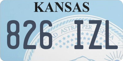KS license plate 826IZL