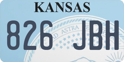KS license plate 826JBH