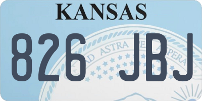 KS license plate 826JBJ