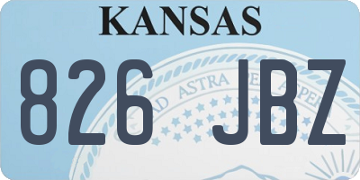KS license plate 826JBZ