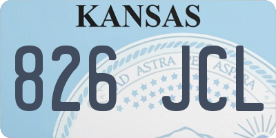 KS license plate 826JCL